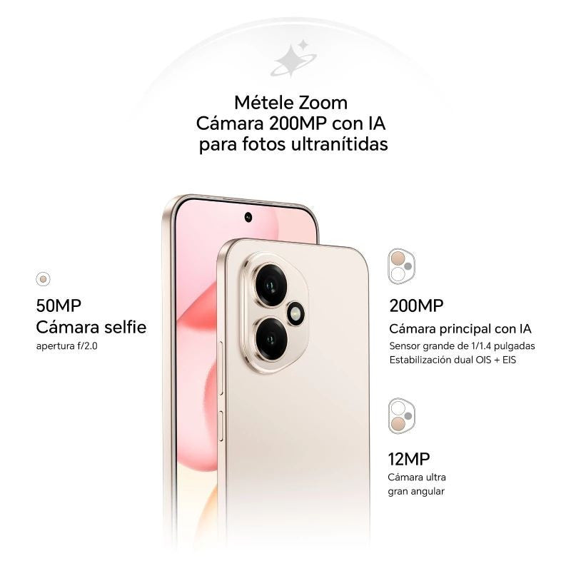 Honor 400 5G 8GB/512GB Cámara AI de 200 MP, Snapdragon 7 Gen 3, Pantalla Ultrabrillante de 6,55" y 120 Hz con 5000 nits, Doble SIM, NFC, IP65, Android 15