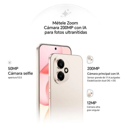 Honor 400 5G 8GB/512GB Cámara AI de 200 MP, Snapdragon 7 Gen 3, Pantalla Ultrabrillante de 6,55" y 120 Hz con 5000 nits, Doble SIM, NFC, IP65, Android 15